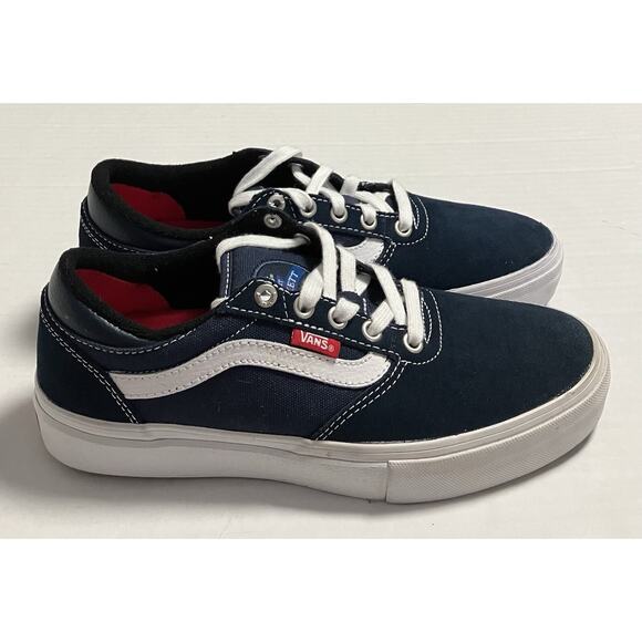 Mens Boys Vans Pro UltraCush Skateboard Shoe Sneakers Navy White Sz 7 NWOB main image 6